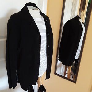 Black Genuine Leather (Suede) INC Blazer Jacket 1X